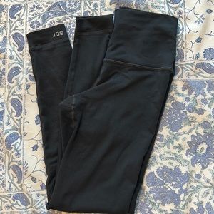 Set Active black leggings